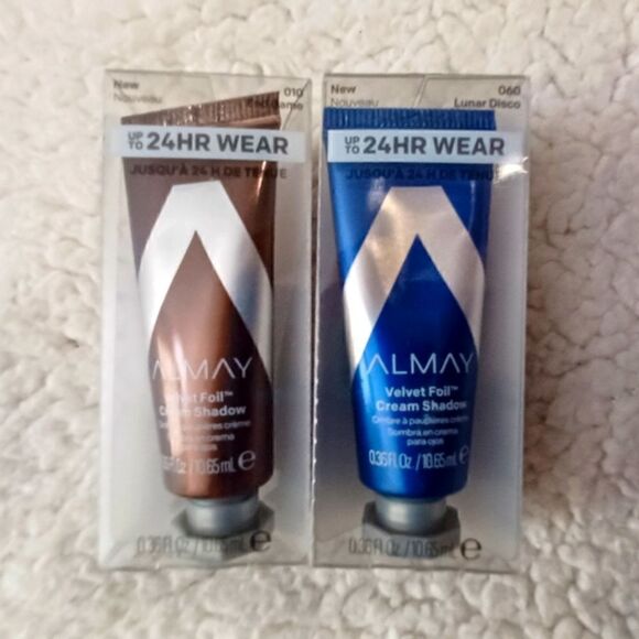 Almay NEW Velvet Foil Cream Shadows Duo - Picture 1 of 3